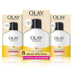 Olay Face Moisturizer, Complete with Sunscreen SPF 15, Daily Facial Lotion for Normal Skin, Lightweight Hydrating Broad Spectrum Sun Protection - Vitamin C, E, and Niacinamide - 6 Oz 2 Pack