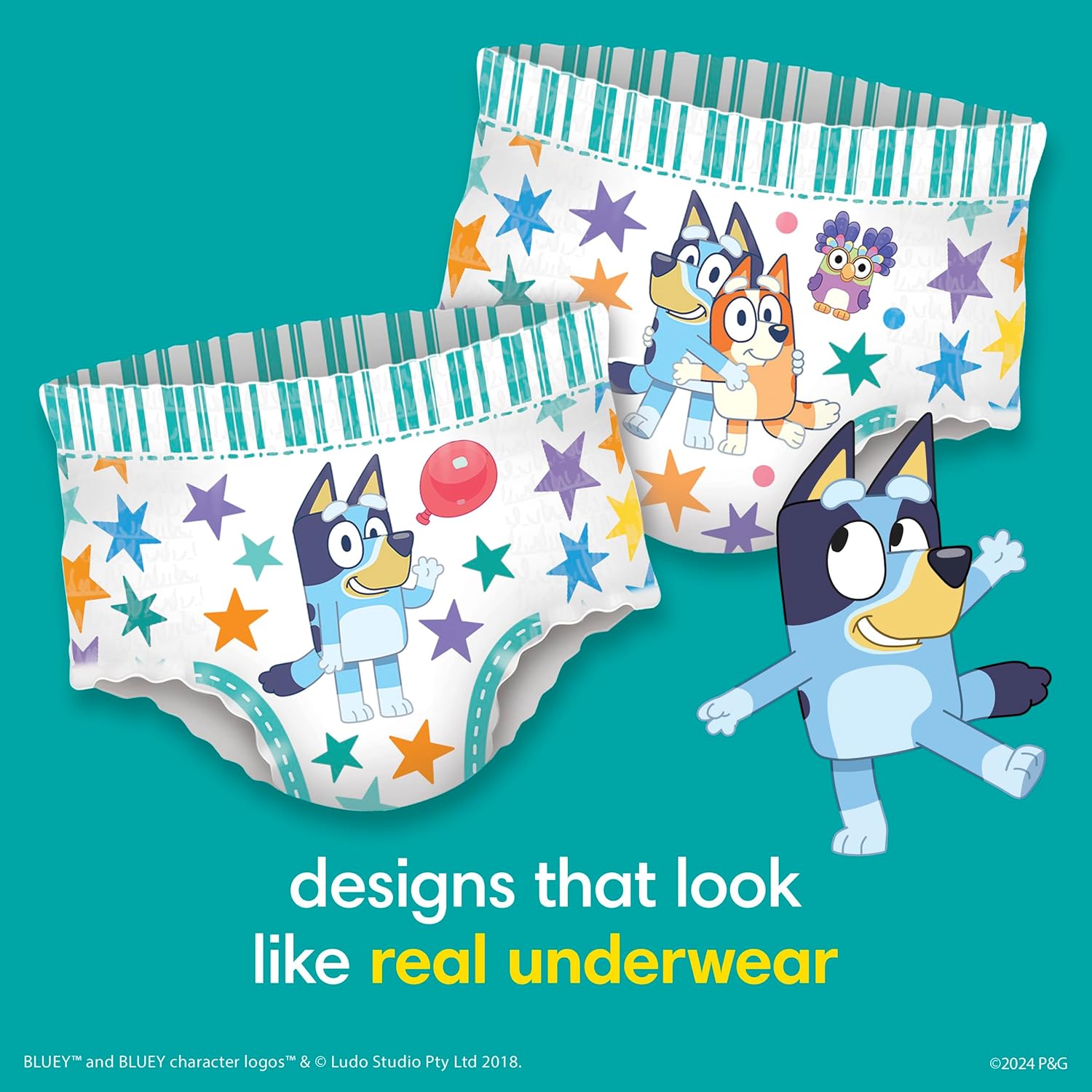 Pampers Training Pants - Easy Ups Boys & Girls Bluey - Size 5T-6T, 84 Count, Children's Potty Underwear (Packaging May Vary)