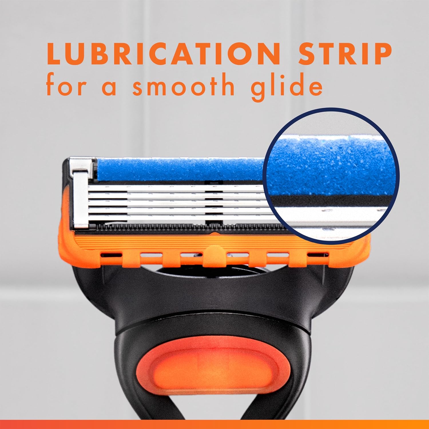 Gillette Fusion5 Razors for Men, 1 Razor, 4 Blade Refills, Lubrastrip for a More Comfortable Shave