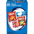 Kellogg's Cheez-It, Pringles & Rice Krispies Treats Snacks Mega Variety Pack, 30.1oz Box (30 Count)