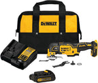 DEWALT 20V MAX XR Oscillating Tool Kit with Blades, 3 Speed Cordless Brushless Multitool, Up to 20,000 OPM, LED Light, Battery and Charger Included (DCS356C1)
