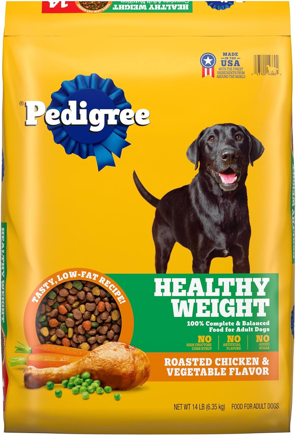 Pedigree Healthy Weight Adult Dry Dog Food, Roasted Chicken and Vegetable Flavor, 14 lb. Bag