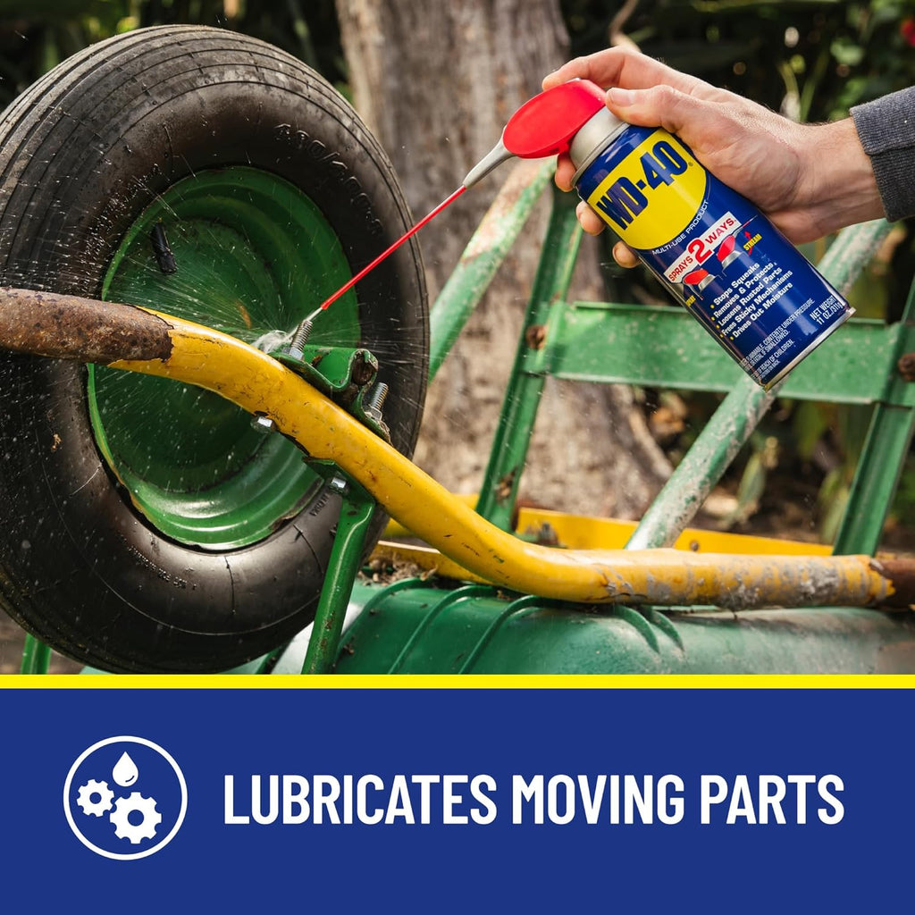 WD-40 Original Formula, Multi-Use Product with Smart Straw Sprays 2 Ways, 14.4 OZ [2-Pack]