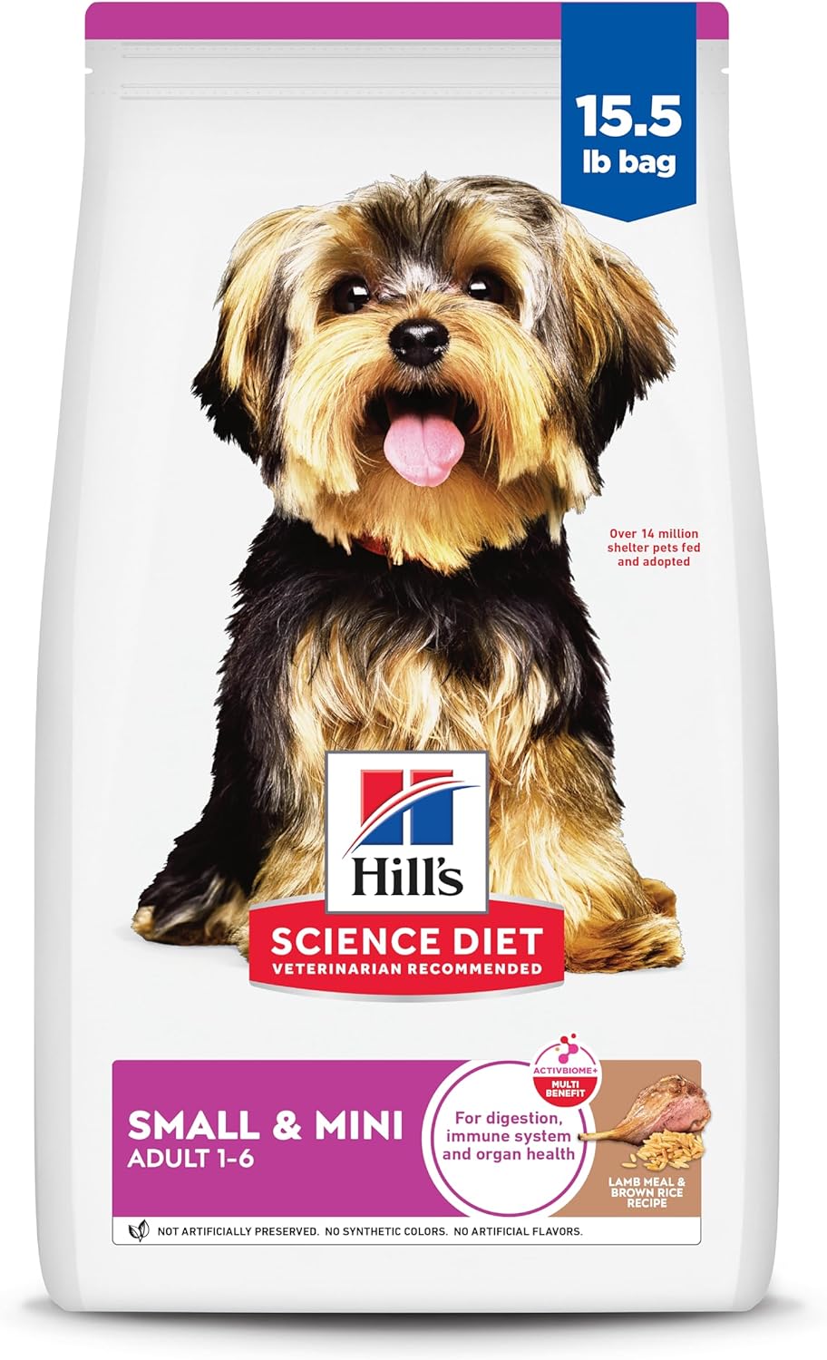 Hill's Science Diet Small & Mini, Adult 1-6, Small & Mini Breeds Premium Nutrition, Dry Dog Food, Chicken & Brown Rice, 4.5 lb Bag