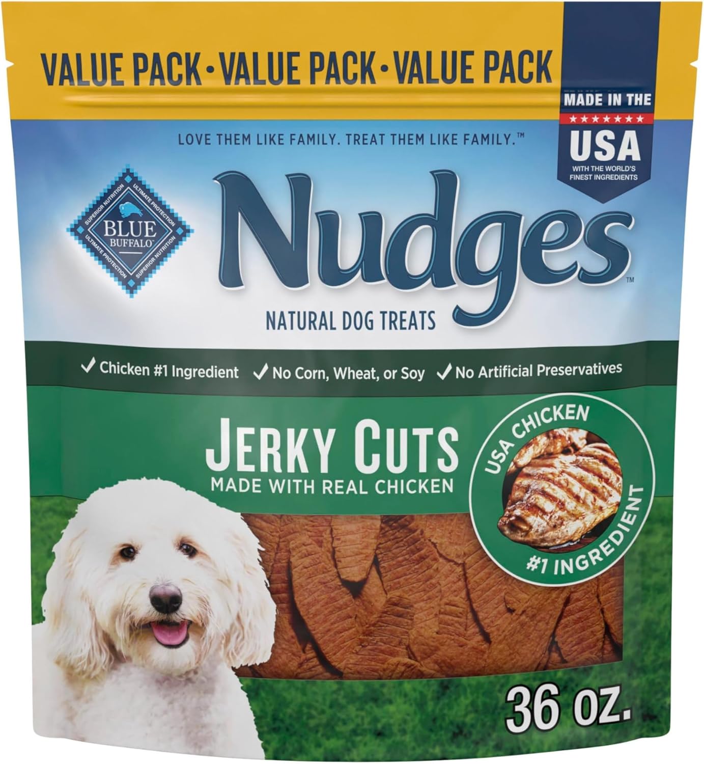 Blue Buffalo Nudges Jerky Cuts Natural Dog Treats Chicken