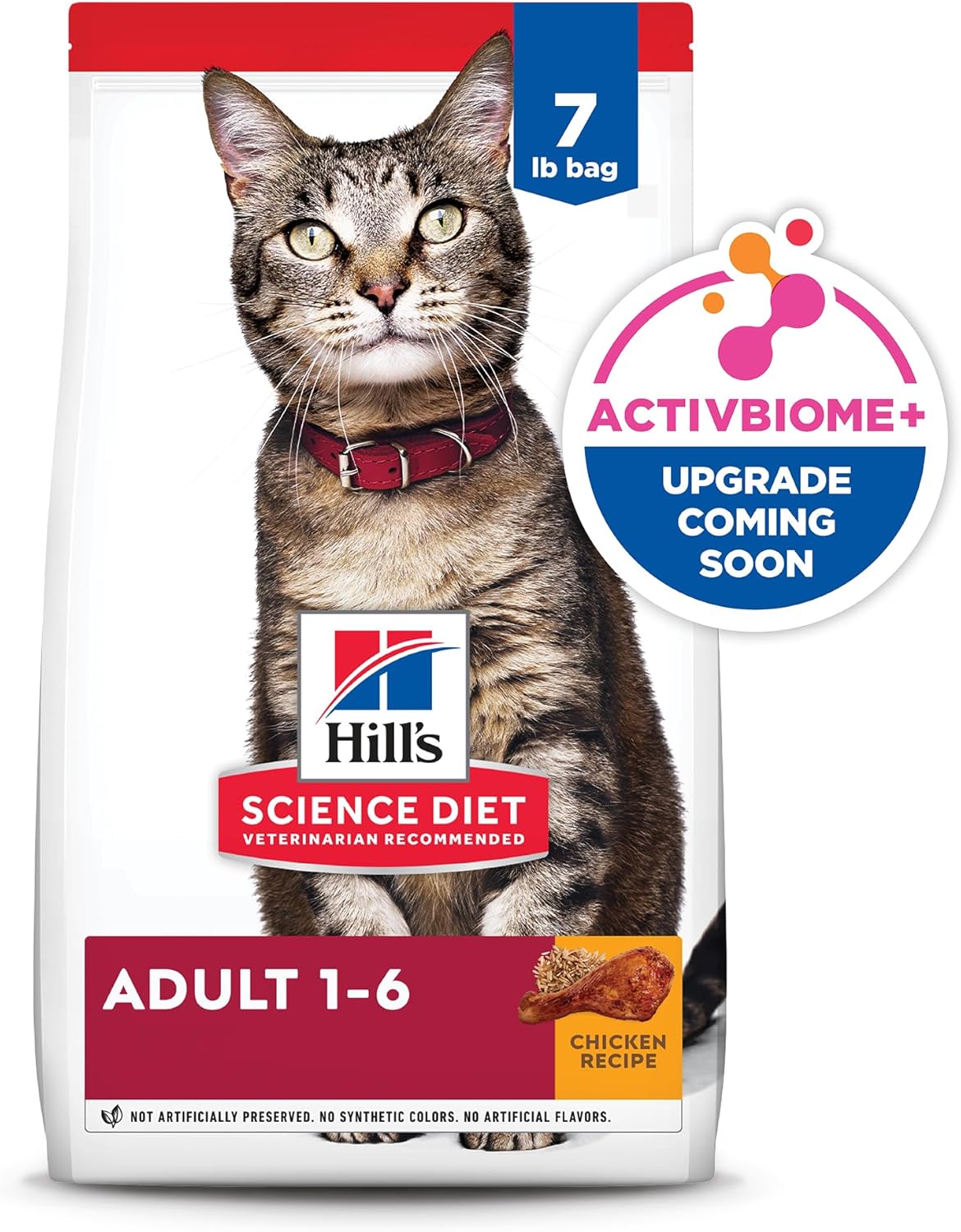 Hill's Science Diet Adult 1-6, Adult 1-6 Premium Nutrition, Dry Cat Food, Chicken Recipe, 7 lb Bag