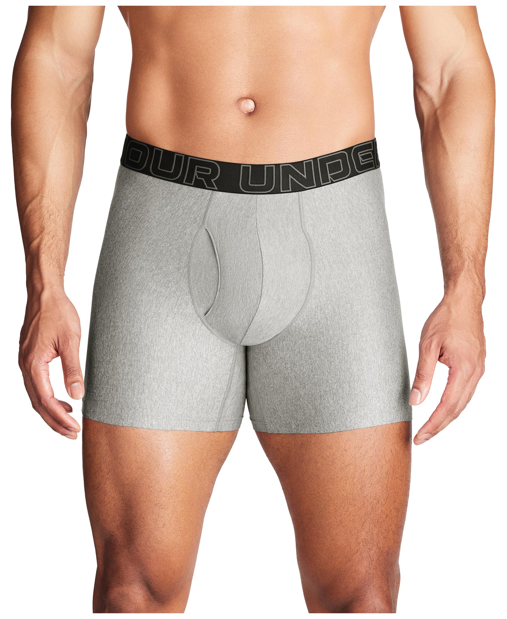 Under Armour Men's Multi-Pack Standard Tech Boxer Brief, 6" Inseam, All-Day Comfort & Ultra-Soft