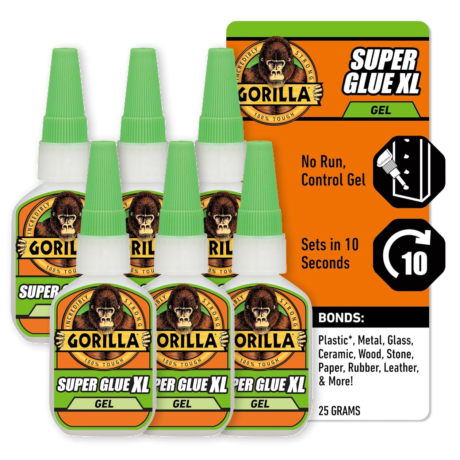 Gorilla Super Glue Gel XL, Clear Glue, 25 Gram (Pack of 1) - All Purpose and Fast Setting for Projects and Repairs