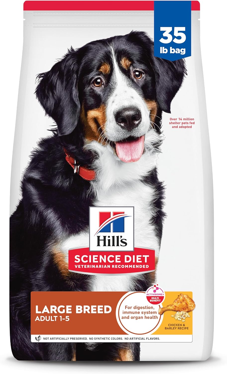Hill's Science Diet Large Breed Adult Dry Dog Food 1-5, Quality Protein for Joint Support & Lean Muscles, Chicken & Barley, 35 lb. Bag