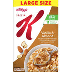 Kellogg's Special K Vanilla and Almond Breakfast Cereal, Good Source of Fiber, Large Size, 16.1 oz