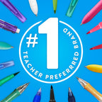 Paper Mate Felt Tip Pens, Flair Marker Pens, Medium Point, Assorted, 24 Count - Home, Office, Back to School, Teacher Supplies
