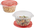 Rubbermaid TakeAlongs Small Bowl Food Storage Containers, 3.2 Cup, Tint Chili, 2 Count