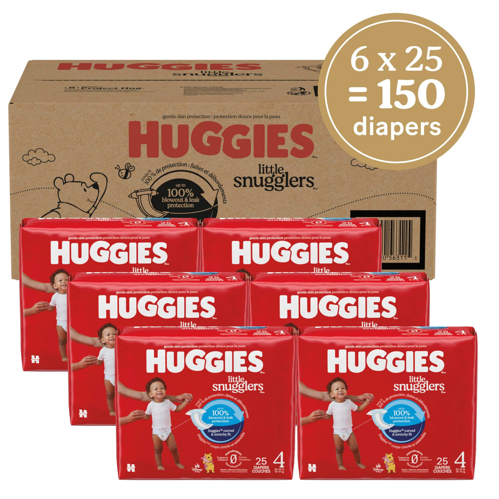 Huggies Size 1 Diapers, Little Snugglers Diapers, Size 1 (8-14 lbs), 198 Count (6 Packs of 33), Packaging May Vary