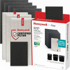Honeywell HEPA Air Purifier Filter Replacement Kit for HPA300, HPA3300, HPA5300, HPA8350 series Air Purifiers, Value Combo Pack Includes 3 HEPA R & 4 A Carbon Pre-Cut Pre-Filters