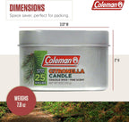 Coleman Pine Scent Citronella Candle with Wooden Crackle Wick - 6 oz