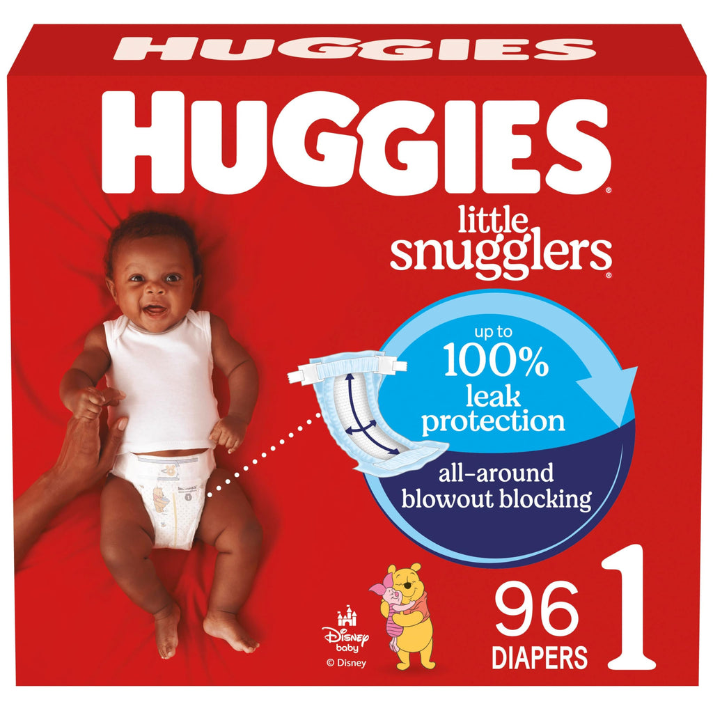 Huggies Size 1 Diapers, Little Snugglers Diapers, Size 1 (8-14 lbs), 198 Count (6 Packs of 33), Packaging May Vary
