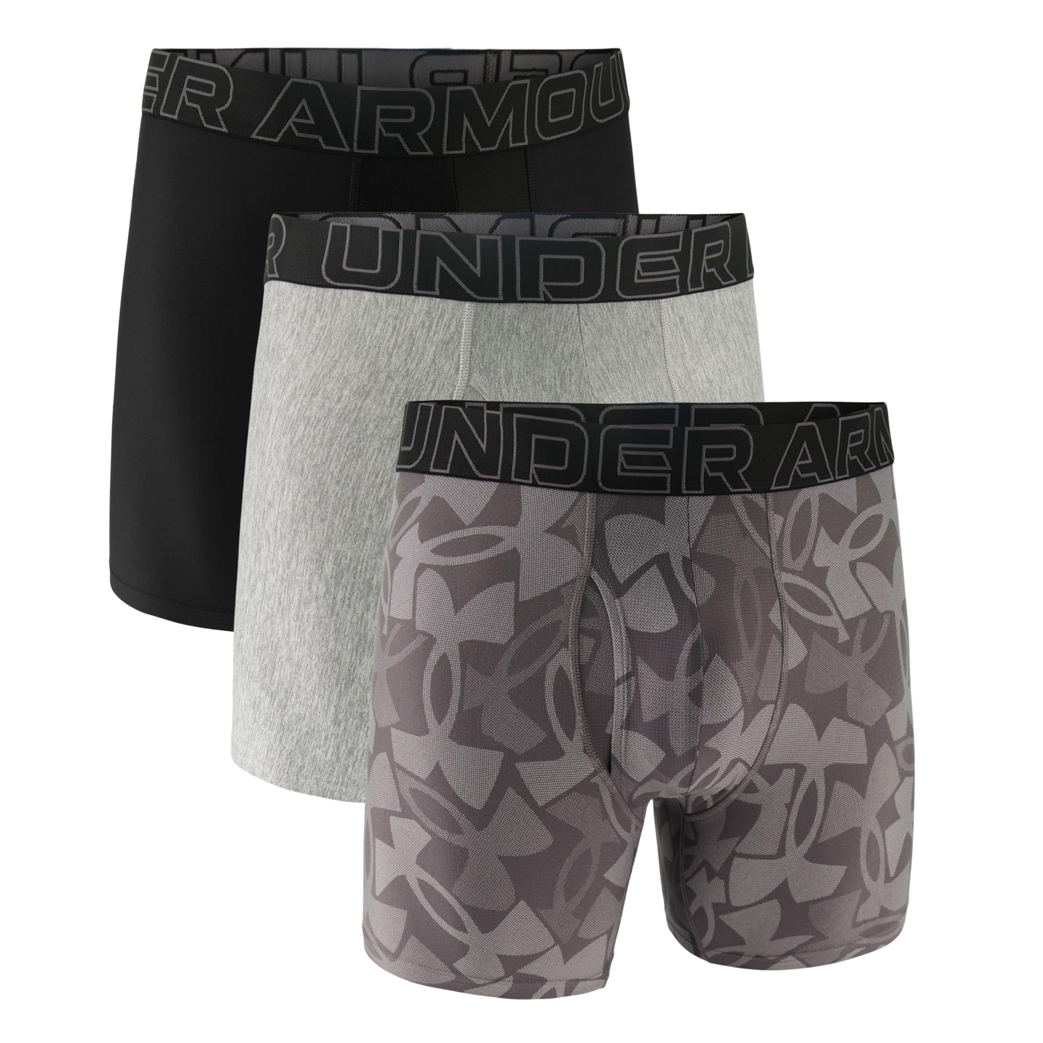 Under Armour Men's Multi-Pack Standard Tech Boxer Brief, 6" Inseam, All-Day Comfort & Ultra-Soft