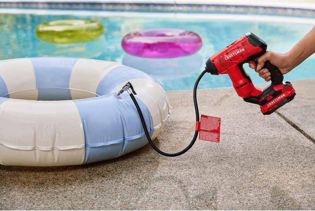 CRAFTSMAN V20 Air Compressor Portable, Cordless Tire Inflator, Up To 150 PSI Tire Pump, with Digital Pressure Gauge, Tool Only (CMCE521B)