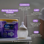 Enfamil Optimum Gentlease Baby Formula, Our Closest Formula to Breast Milk For Fussiness, Crying, Gas & Spit-up, Immune-Supporting Lactoferrin also found in Breast Milk, 19.5 Oz