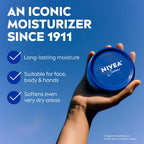 NIVEA Creme Face, Hand and Body Moisturizer Cream, Rich Body Cream for Dry Skin with Provitamin B5, Fast-Absorbing and Non-Comedogenic, Holiday Gifts for Self Care, 16 Oz Jar