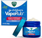 Vicks Children's VapoRub, Topical Cough Suppressant and Analgesic, Relieves Coughs and Minor Aches and Pains, Clinically Proven, Starts Working in Minutes for Fast Relief, For Children Ages 2+, 1.76oz