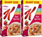 Kellogg's Special K Red Berries Breakfast Cereal, Good Source of Fiber, Giant Size, 19.2 oz