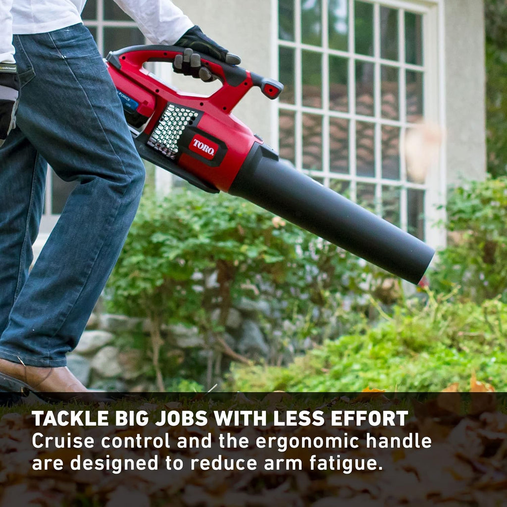 Toro 60-Volt Max Electric Brushless Cordless Leaf Blower with 120 MPH Air Speed and 605 CFM, 2.5 Ah Lithium Ion Battery & Charger Included