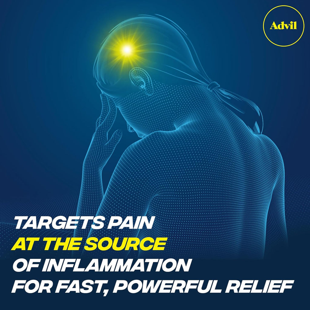 Advil Pain Reliever and Fever Reducer, Pain Relief Medicine with Ibuprofen 200mg for Headache, Backache, Menstrual Pain and Joint Pain Relief - 200 Coated Tablets