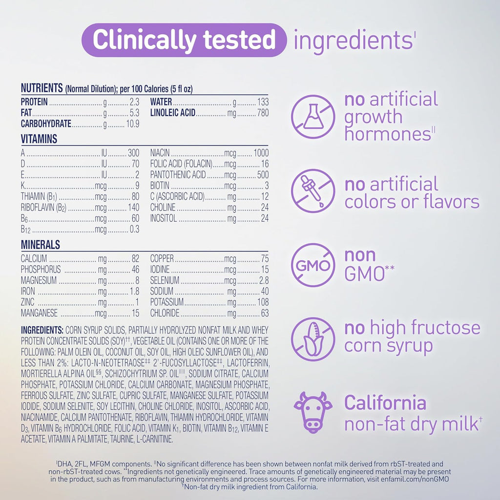 Enfamil Optimum Gentlease Baby Formula, Our Closest Formula to Breast Milk For Fussiness, Crying, Gas & Spit-up, Immune-Supporting Lactoferrin also found in Breast Milk, 19.5 Oz