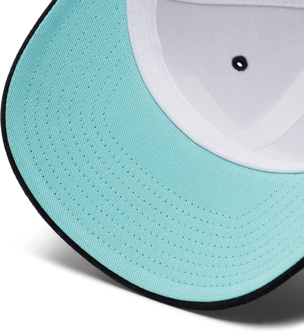 Columbia Unisex Unisex PFG Fish Flag Mesh Snap Back Hat, Black/White, One Size