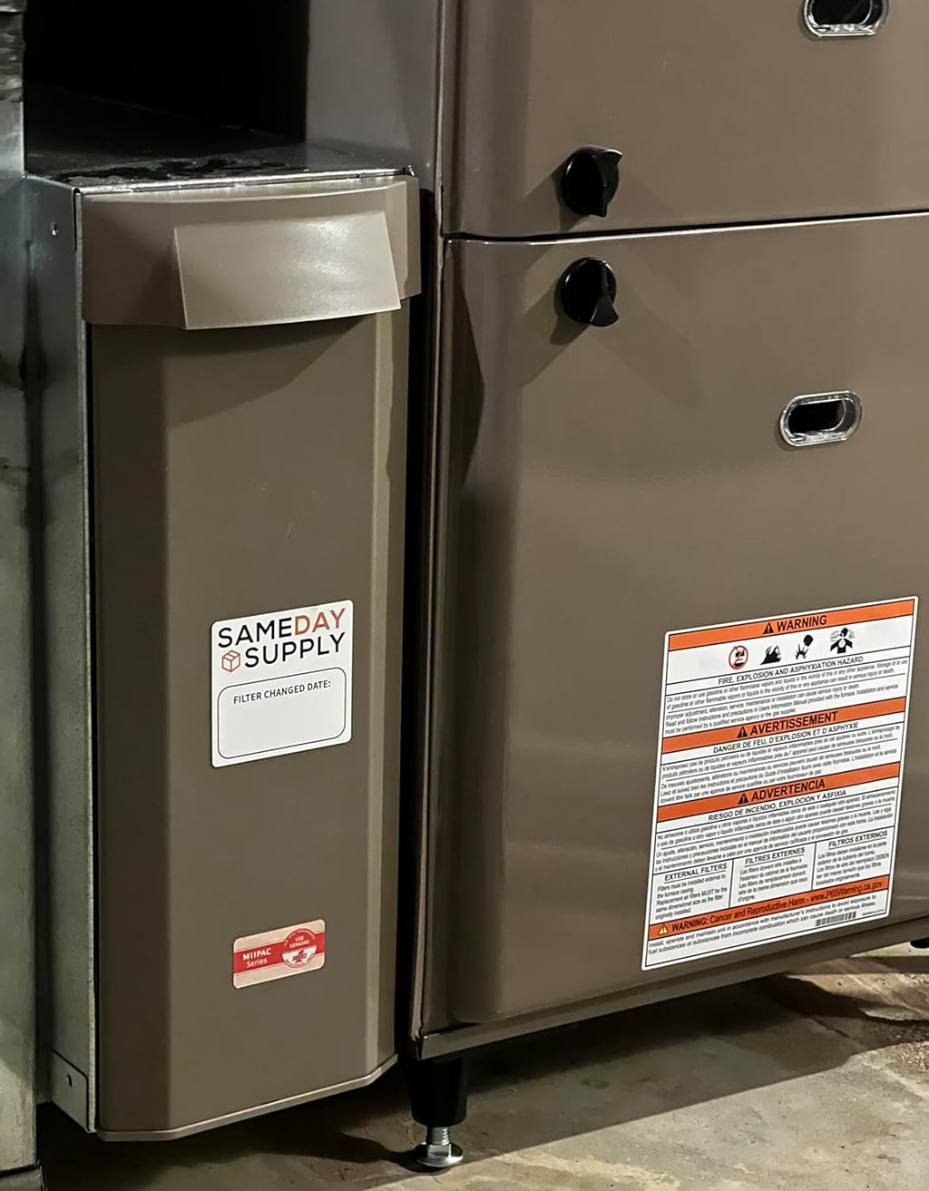 Honeywell FC100A1029 (2 Pack) - 16" x 25" x 4" Pleated Air Filter, MERV 11 Bundle with Same Day Supply Filter Change Reminder