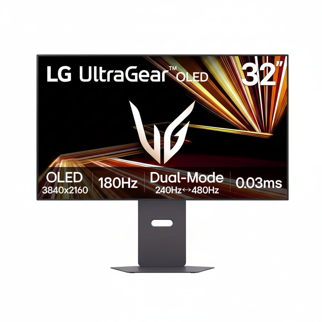 LG 32GX870A-B 32-inch Ultragear 4K UHD (3840 x 2160) OLED Gaming Monitor, Dual-Mode, 240Hz, 0.03ms, NVIDIA, AMD FreeSync Premium Pro, VESA DisplayHDR True Black 400, USB Type-C, DP2.1