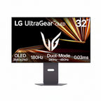 LG 32GX870A-B 32-inch Ultragear 4K UHD (3840 x 2160) OLED Gaming Monitor, Dual-Mode, 240Hz, 0.03ms, NVIDIA, AMD FreeSync Premium Pro, VESA DisplayHDR True Black 400, USB Type-C, DP2.1