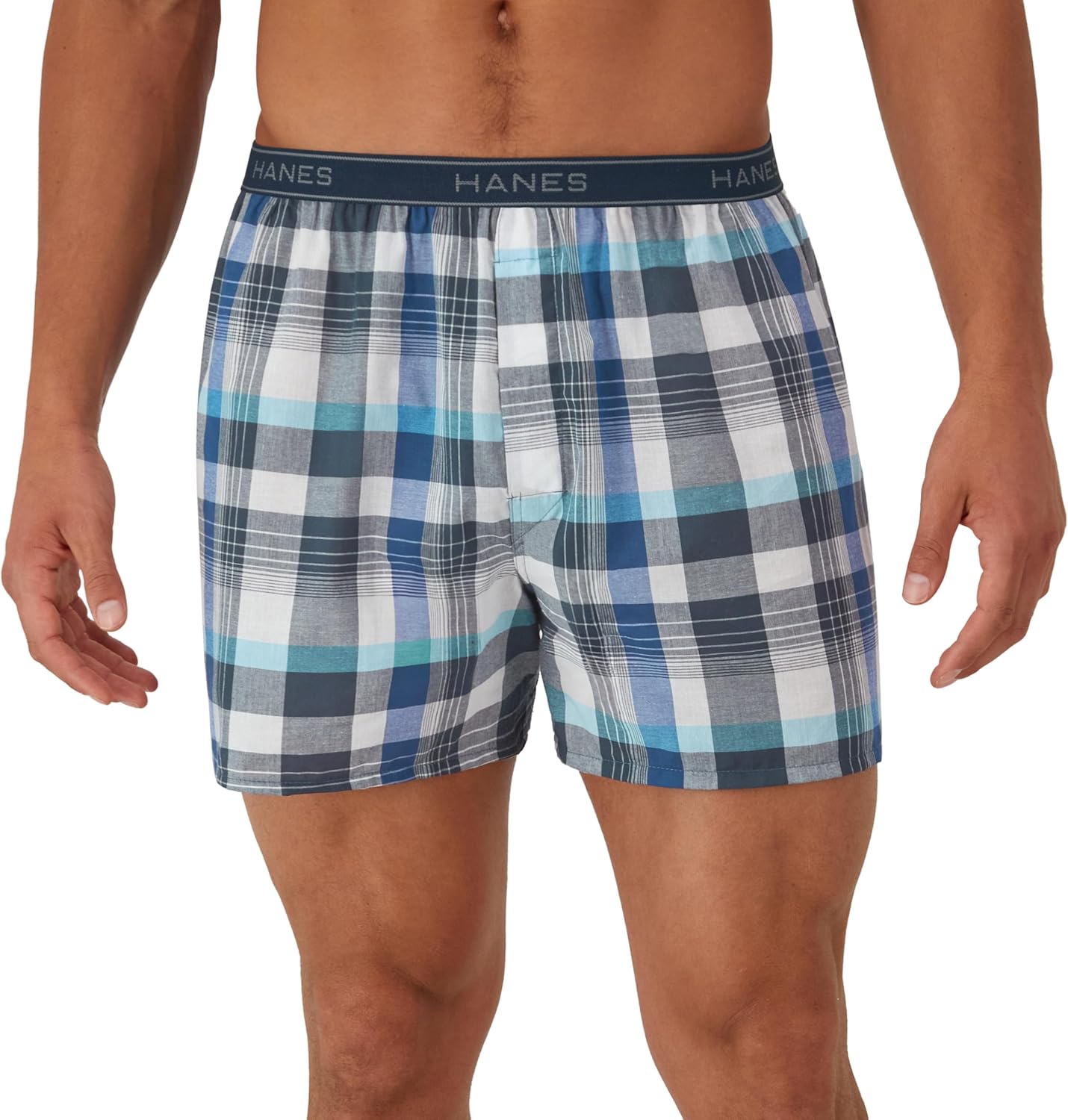Hanes Men's Underwear Boxers Pack, Cool & Breathable Cotton Underwear, Moisture-Wicking Boxers for Men