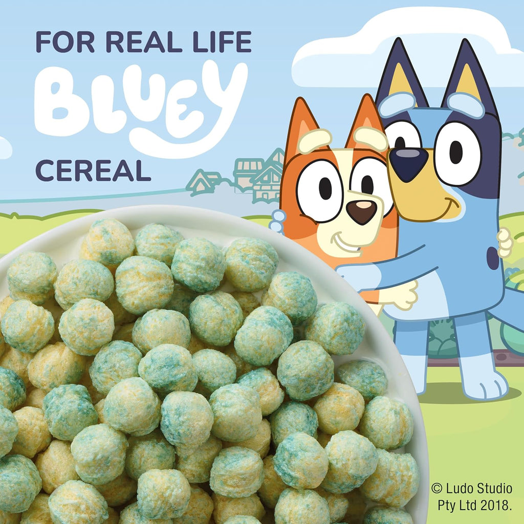 Bluey Cereal, Crispy Corn Cereal Puffs, Made with Whole Grain, Family Size, 18 oz