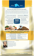 Blue Buffalo Life Protection Formula Healthy Weight Natural Small Breed Dry Dog Food, Supports an Ideal Weight, Made with Natural Ingredients, Chicken & Brown Rice Recipe, 15-lb Bag