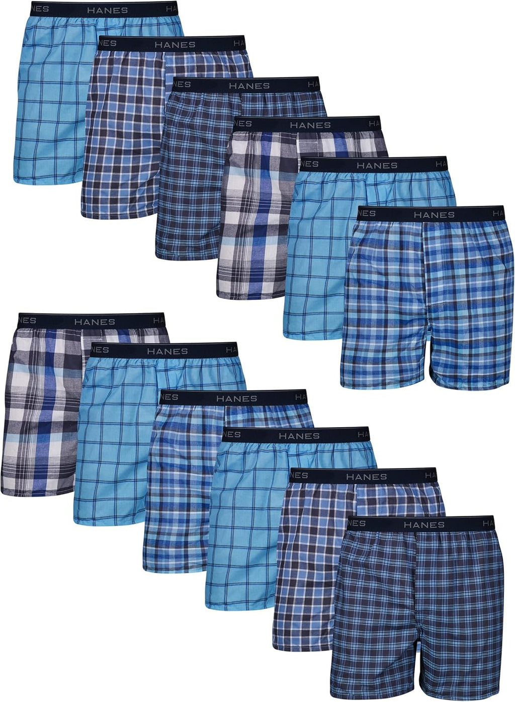Hanes Men's Underwear Boxers Pack, Cool & Breathable Cotton Underwear, Moisture-Wicking Boxers for Men
