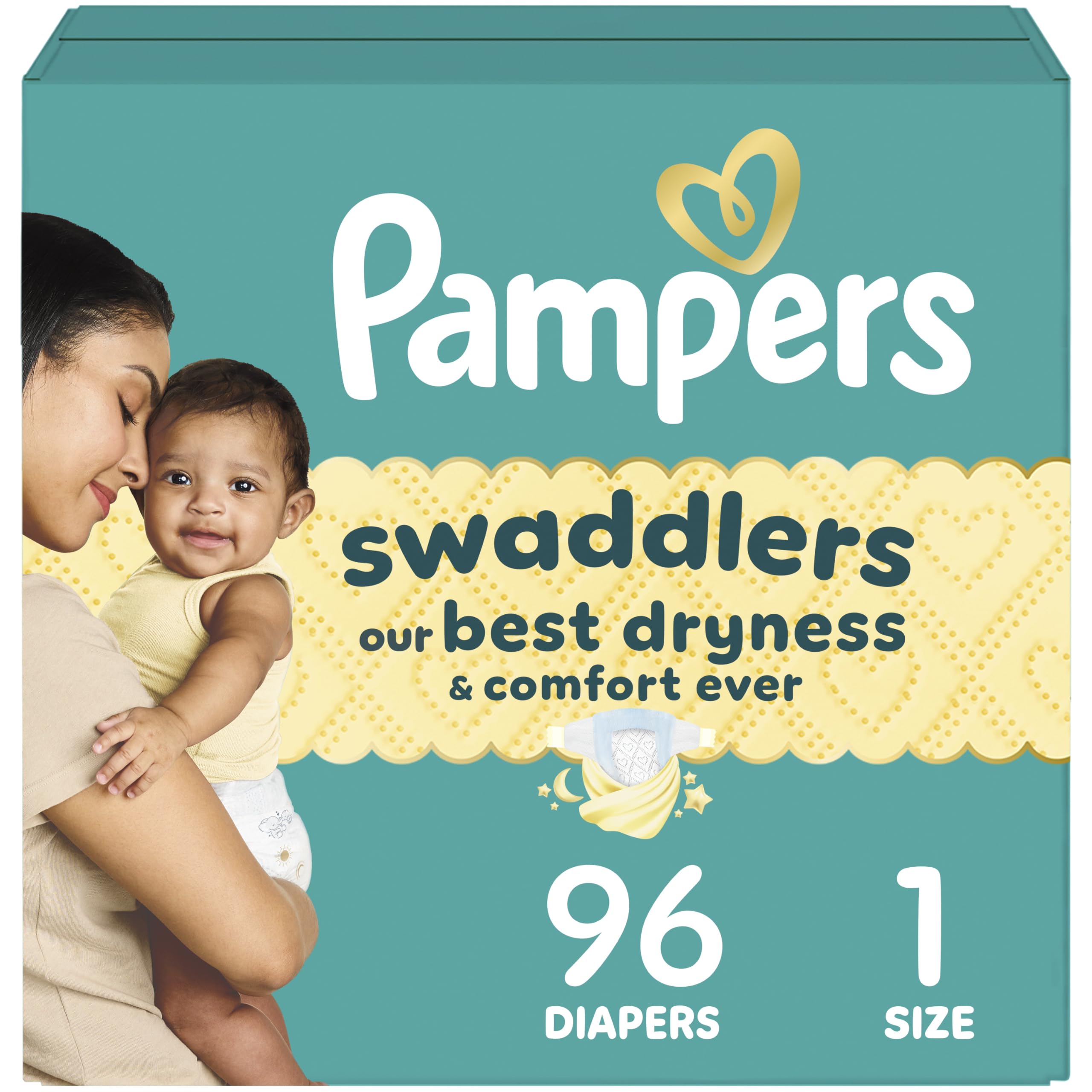 Pampers Swaddlers Diapers, Size 5 (20-37 lbs), 132 Count, Absorbent, Keeps Baby Dry and Comfortable, Skin Safe Disposable Baby Diaper (Packaging May Vary)