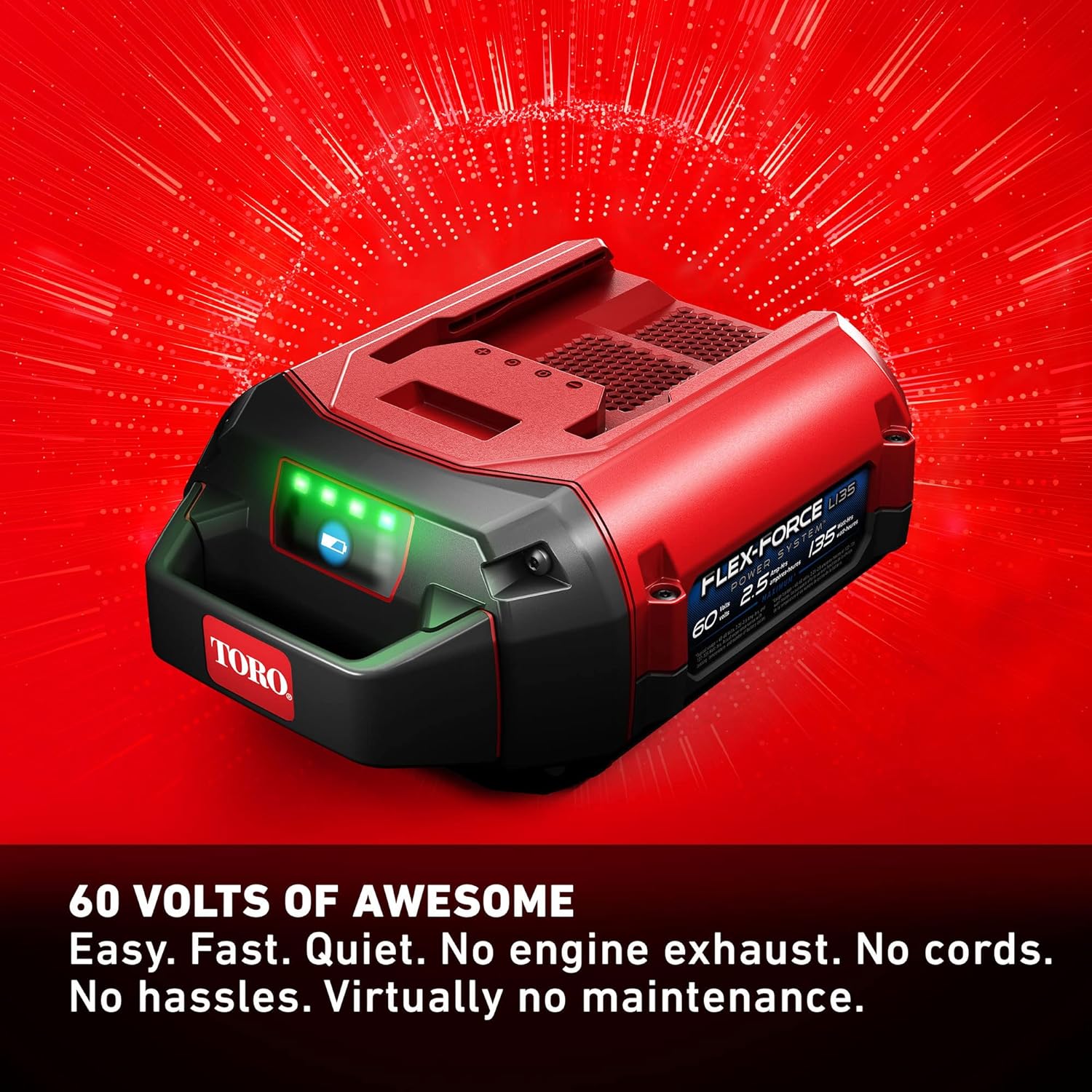 Toro 60-Volt Max Electric Brushless Cordless Leaf Blower with 120 MPH Air Speed and 605 CFM, 2.5 Ah Lithium Ion Battery & Charger Included