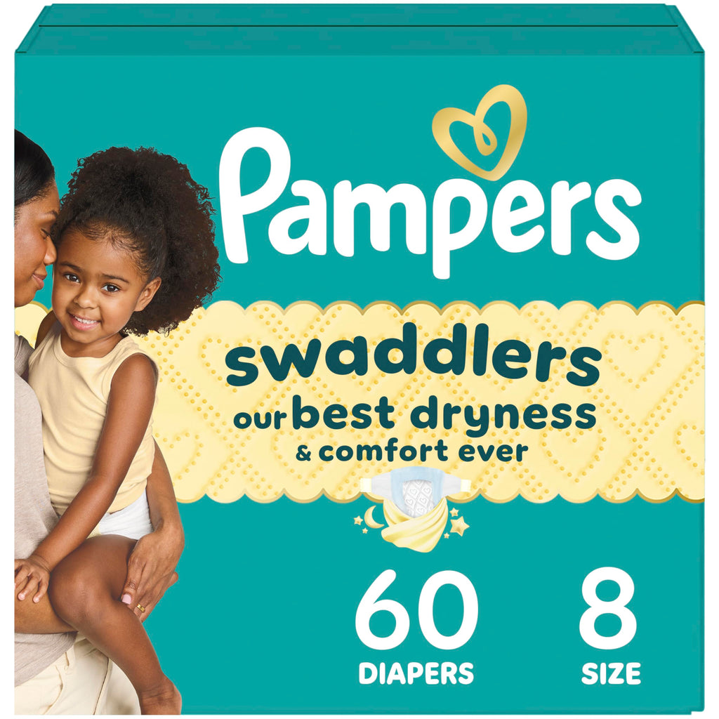 Pampers Swaddlers Diapers, Size 5 (20-37 lbs), 132 Count, Absorbent, Keeps Baby Dry and Comfortable, Skin Safe Disposable Baby Diaper (Packaging May Vary)