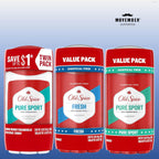 Old Spice Aluminum Free Deodorant For Men, High Endurance, 24/7 Sweat Defense & Odor Protection, 24/7 Freshness & Lasting Scent, Pure Sport Scent, 3.0 oz (Pack of 2)