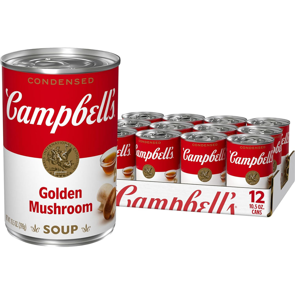 Campbell's Condensed Golden Mushroom Soup, 10.5 oz Can (12 Pack)
