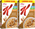 Kellogg's Special K Vanilla and Almond Breakfast Cereal, Good Source of Fiber, Large Size, 16.1 oz