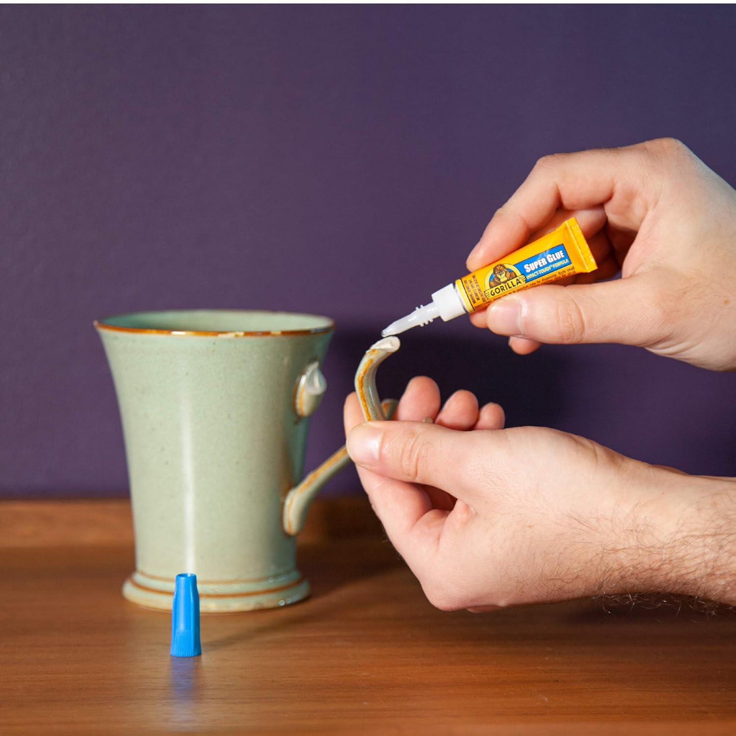 Gorilla Super Glue, Clear Glue, Four 3 Gram Tubes (Pack of 1) - All Purpose and Fast Setting for Projects and Repairs