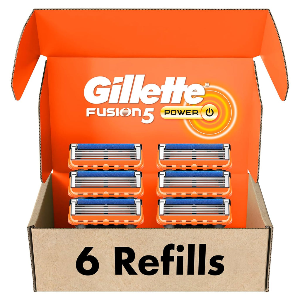 Gillette Fusion5 Power Razor Blades for Men, 5-Blade Razor Refills, 8 Count