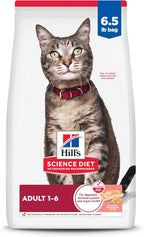 Hill's Science Diet Adult 1-6, Adult 1-6 Premium Nutrition, Dry Cat Food, Chicken Recipe, 7 lb Bag