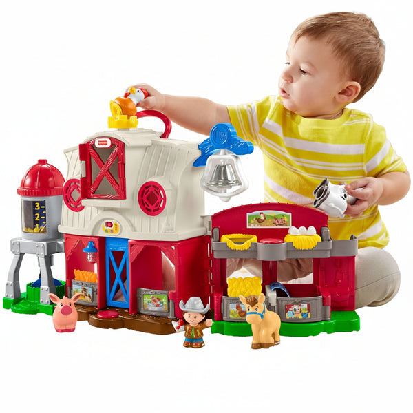 Fisher-Price Little People Toddler Learning Toy Caring for Animals Farm Playset with Smart Stages for Pretend Play Kids Ages 1+ years (Amazon Exclusive)