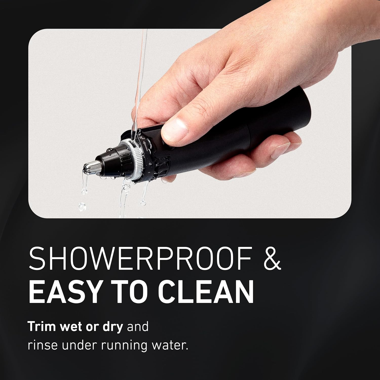 Panasonic Ear and Nose Hair Trimmer for Men with Vacuum Cleaning System, Powerful Motor and Dual-Edge Blades for Smoother Cutting, Wet/Dry – ER-GN70-K (Black)