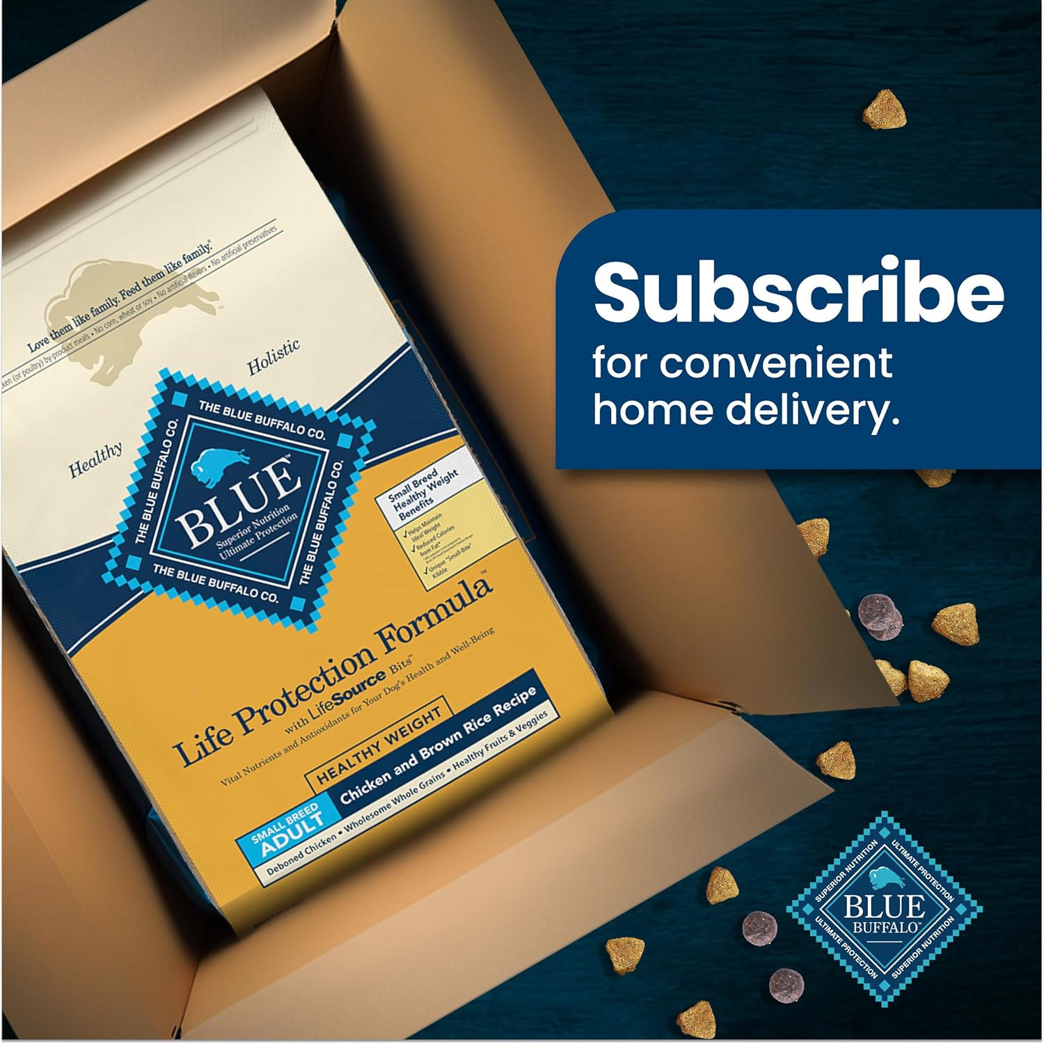 Blue Buffalo Life Protection Formula Healthy Weight Natural Small Breed Dry Dog Food, Supports an Ideal Weight, Made with Natural Ingredients, Chicken & Brown Rice Recipe, 15-lb Bag