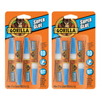 Gorilla Super Glue, Clear Glue, Four 3 Gram Tubes (Pack of 1) - All Purpose and Fast Setting for Projects and Repairs